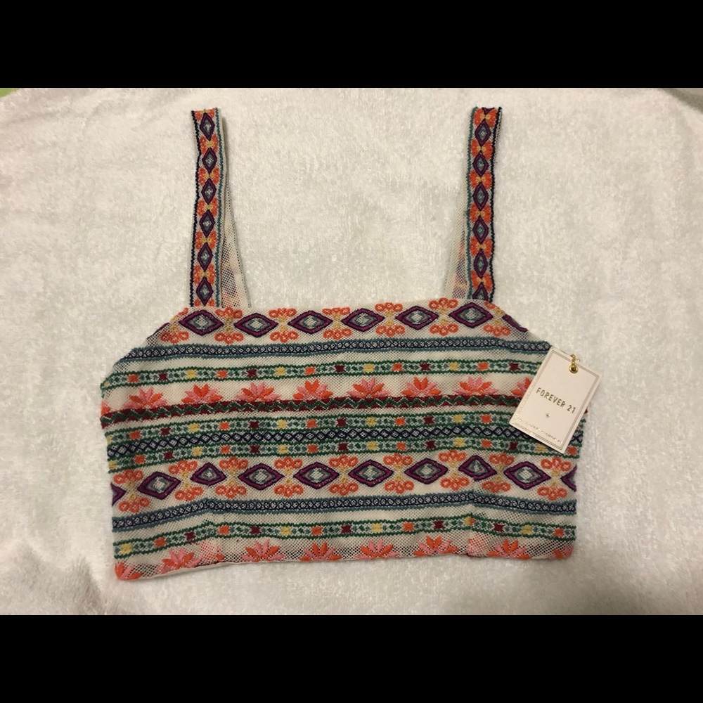 forever 21 embroidered top